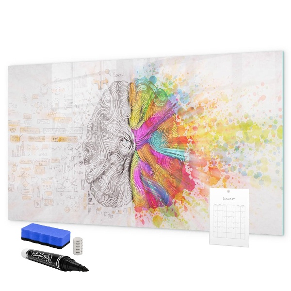 Pizarra magnética de pared con rotulador Un espacio creativo para recuerdos e ideas.