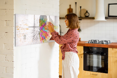 Pizarra magnética de pared con rotulador Un espacio creativo para recuerdos e ideas.
