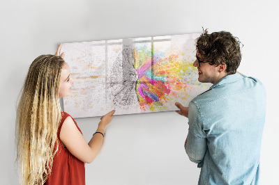 Pizarra magnética de pared con rotulador Un espacio creativo para recuerdos e ideas.