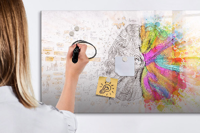 Pizarra magnética de pared con rotulador Un espacio creativo para recuerdos e ideas.