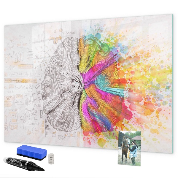 Pizarra magnética de pared con rotulador Un espacio creativo para recuerdos e ideas.