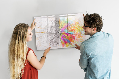 Pizarra magnética de pared con rotulador Un espacio creativo para recuerdos e ideas.