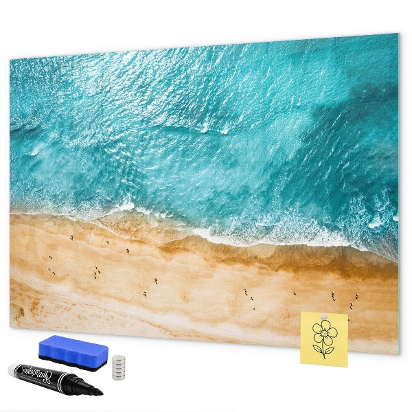 Pizarra magnética de pared con rotulador Un elegante tablero para notas y fotos.