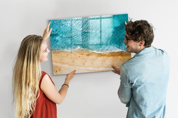 Pizarra magnética de pared con rotulador Un elegante tablero para notas y fotos.