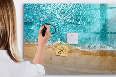 Pizarra magnética de pared con rotulador Un elegante tablero para notas y fotos.
