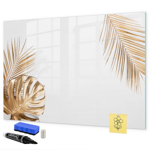 Pizarra borrable de cristal con imanes Un elegante tablero para notas y fotos.