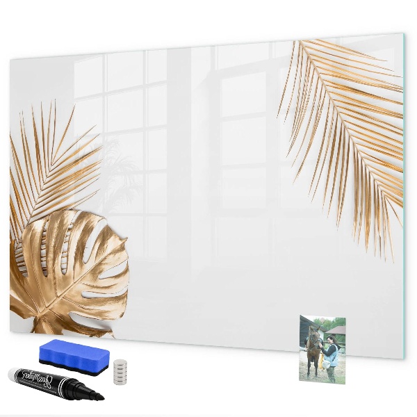 Pizarra borrable de cristal con imanes Un elegante tablero para notas y fotos.