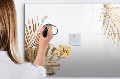 Pizarra borrable de cristal con imanes Un elegante tablero para notas y fotos.