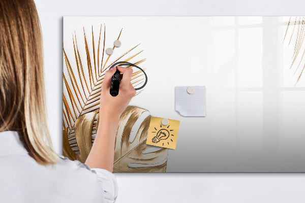 Pizarra borrable de cristal con imanes Un elegante tablero para notas y fotos.