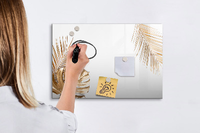 Pizarra borrable de cristal con imanes Un elegante tablero para notas y fotos.