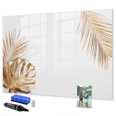 Pizarra borrable de cristal con imanes Un elegante tablero para notas y fotos.