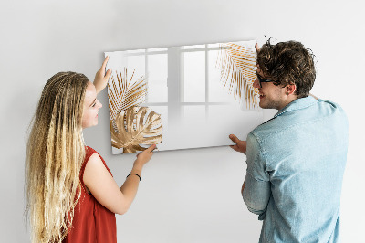 Pizarra borrable de cristal con imanes Un elegante tablero para notas y fotos.