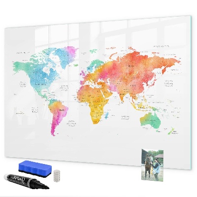 Pizarra magnética de pared con rotulador Mapa de recuerdos con fotos personales
