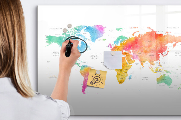 Pizarra magnética de pared con rotulador Mapa de recuerdos con fotos personales