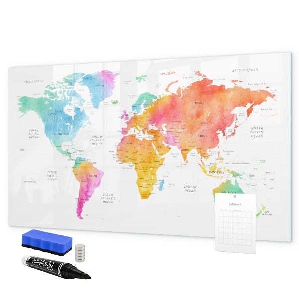 Pizarra magnética de pared con rotulador Mapa de recuerdos con fotos personales