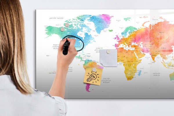 Pizarra magnética de pared con rotulador Mapa de recuerdos con fotos personales