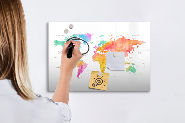 Pizarra magnética de pared con rotulador Mapa de recuerdos con fotos personales