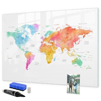 Pizarra magnética de pared con rotulador Mapa de recuerdos con fotos personales