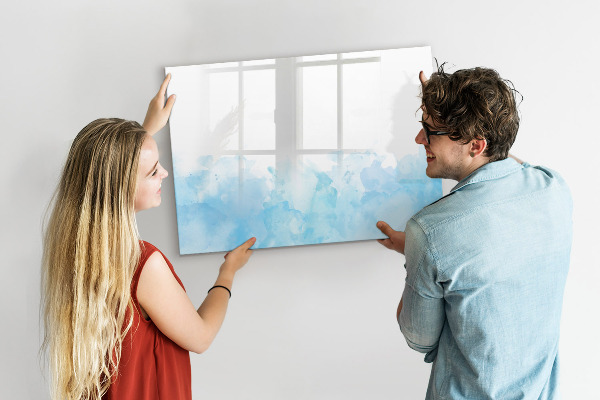 Pizarra borrable de cristal con imanes Tablero creativo para fotos y notas