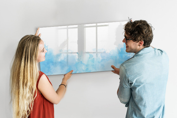 Pizarra borrable de cristal con imanes Tablero creativo para fotos y notas