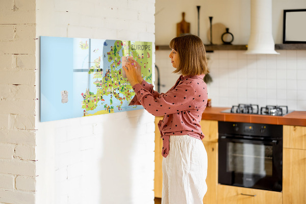 Pizarra magnética de pared con rotulador Mapa interactivo de Europa para marcar tus viajes.