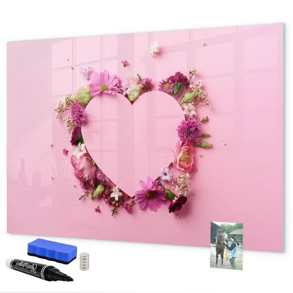 Pizarra magnética de pared con rotulador Tablero creativo para fotos y notas