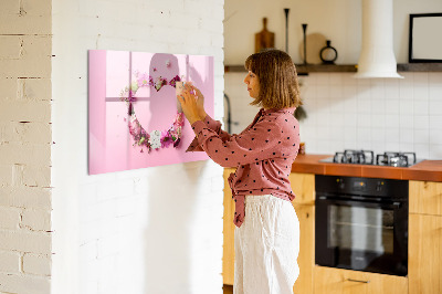 Pizarra magnética de pared con rotulador Tablero creativo para fotos y notas