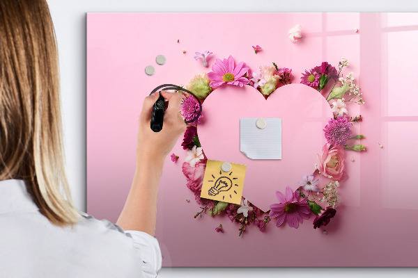 Pizarra magnética de pared con rotulador Tablero creativo para fotos y notas