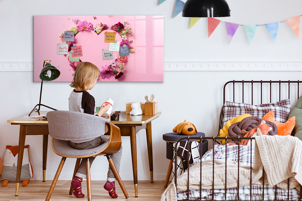 Pizarra magnética de pared con rotulador Tablero creativo para fotos y notas