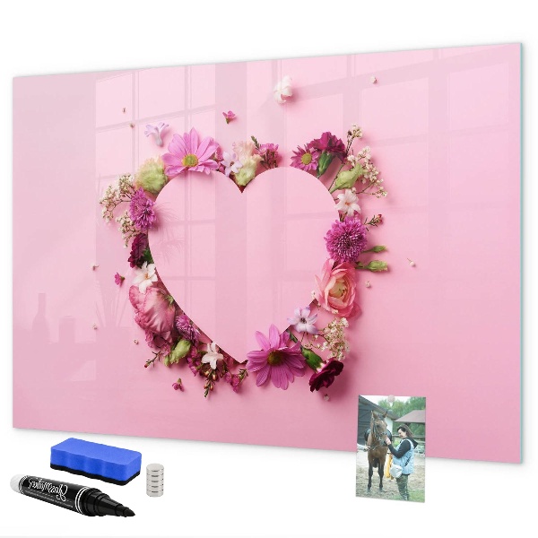 Pizarra magnética de pared con rotulador Tablero creativo para fotos y notas