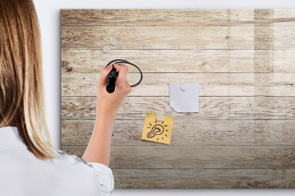 Pizarra magnética de pared con rotulador Un elegante tablero para notas y fotos.