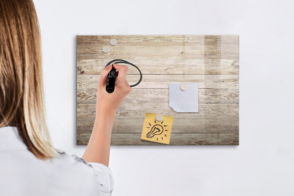 Pizarra magnética de pared con rotulador Un elegante tablero para notas y fotos.