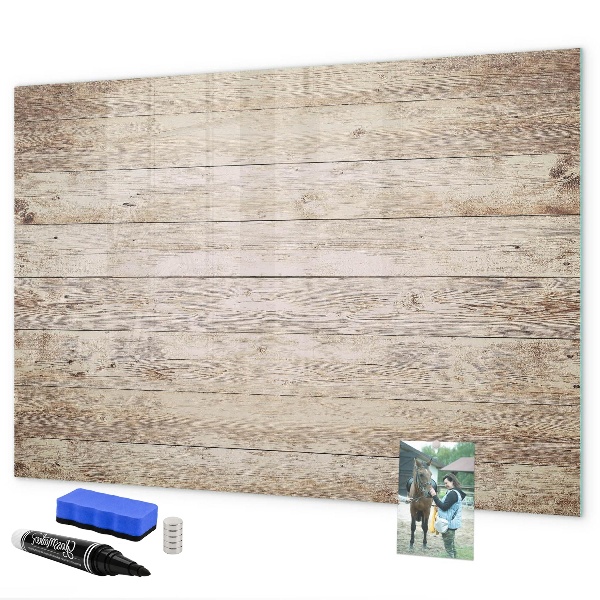 Pizarra magnética de pared con rotulador Un elegante tablero para notas y fotos.