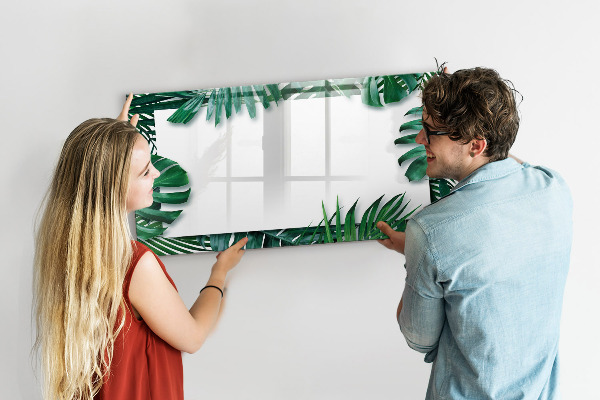 Pizarra borrable de cristal con imanes Tablero verde para fotos y notas.