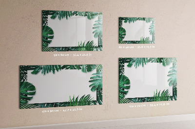 Pizarra borrable de cristal con imanes Tablero verde para fotos y notas.