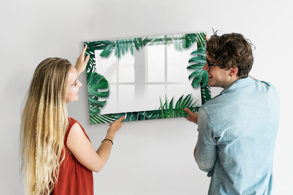 Pizarra borrable de cristal con imanes Tablero verde para fotos y notas.