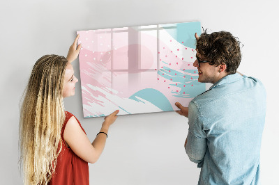 Pizarra magnética de pared con rotulador Tablero creativo para fotos y notas