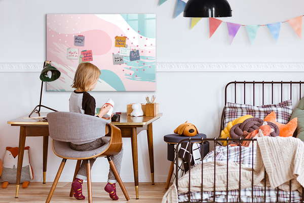 Pizarra magnética de pared con rotulador Tablero creativo para fotos y notas