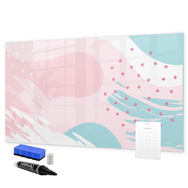 Pizarra magnética de pared con rotulador Tablero creativo para fotos y notas