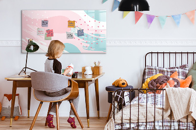 Pizarra magnética de pared con rotulador Tablero creativo para fotos y notas