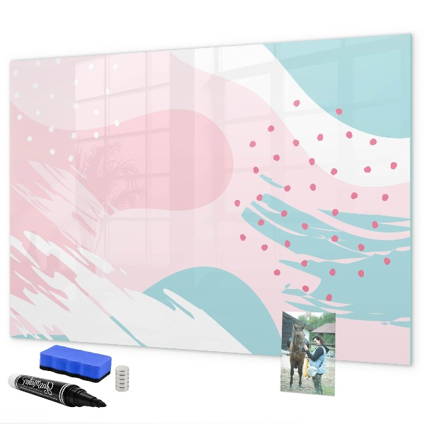 Pizarra magnética de pared con rotulador Tablero creativo para fotos y notas