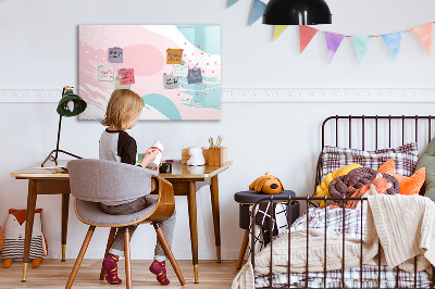 Pizarra magnética de pared con rotulador Tablero creativo para fotos y notas