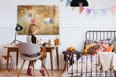 Pizarra borrable de cristal con imanes Mapa de recuerdos con accesorios adicionales