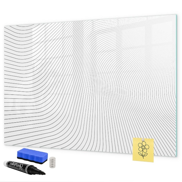 Pizarra magnética de pared con rotulador Tablero moderno para fotos y notas.