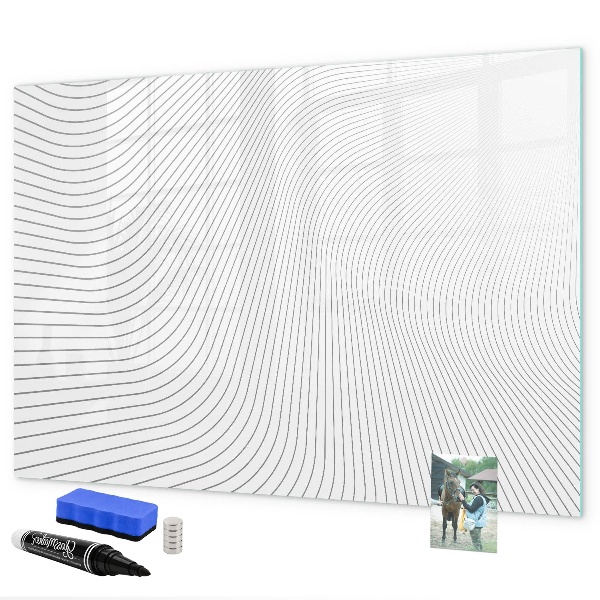 Pizarra magnética de pared con rotulador Tablero moderno para fotos y notas.