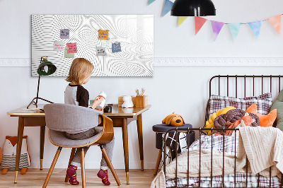 Pizarra magnética de pared con rotulador Tablero moderno para fotos y notas.
