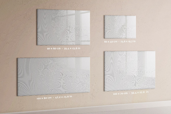 Pizarra magnética de pared con rotulador Tablero moderno para fotos y notas.