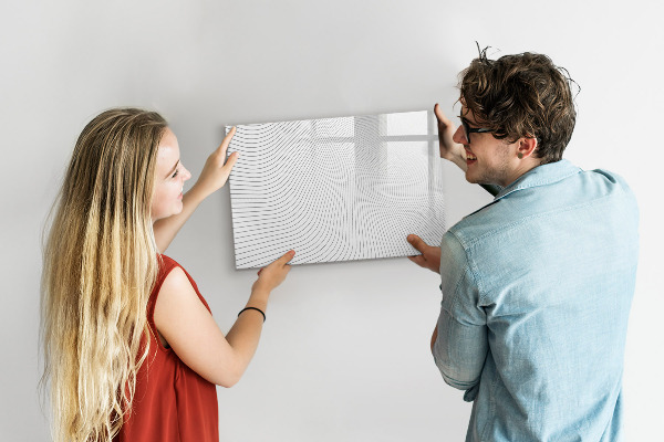 Pizarra magnética de pared con rotulador Tablero moderno para fotos y notas.
