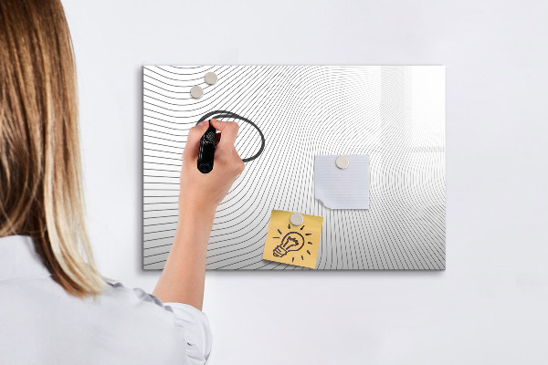 Pizarra magnética de pared con rotulador Tablero moderno para fotos y notas.