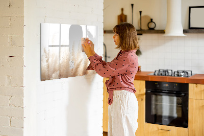 Pizarra magnética de pared con rotulador Tablero moderno para fotos y notas.